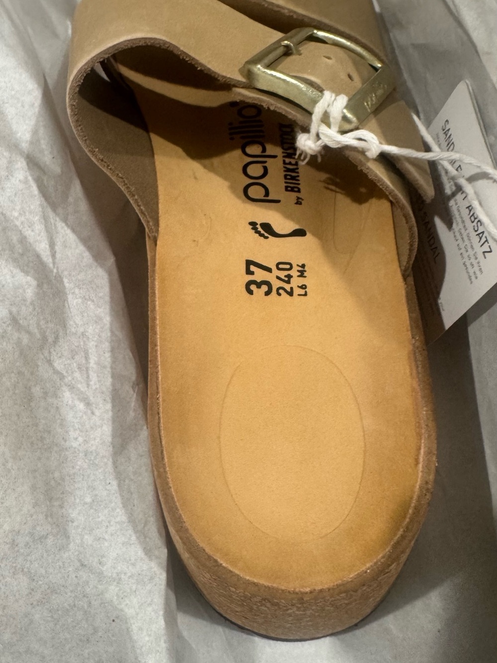 Birkenstock Papillio Almina Suede Sandals in Sandcastle - Picture 5 of 8